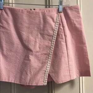 lilly pulitzer pink and white striped skort